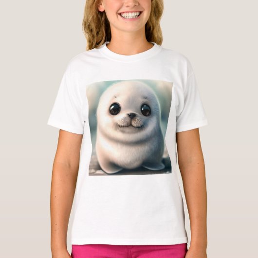Leuke zeehond T Shirt - Leuke dierlijke Shirten (Voorkant)