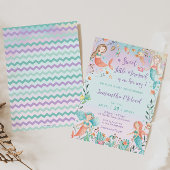 Leuke zeemeermin Baby shower Onder het Zee Baby Me Kaart