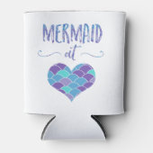 Leuke zeemeermin in hart kan blikjeskoeler (Voorkant)