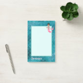 Leuke Zeemeermin in Roze met Aqua Scales Post-it® Notes (Kantoor)