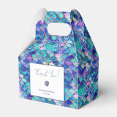 Leuke zeemeermin kleine meisjes verjaardagsfeestje bedankdoosjes (Voorkant Zijde)