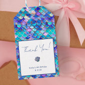 Leuke zeemeermin kleine meisjes verjaardagsfeestje cadeaulabel