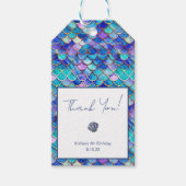 Leuke zeemeermin kleine meisjes verjaardagsfeestje cadeaulabel (Voorkant)