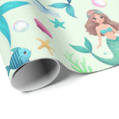 Leuke Zeemeermin Meisjes Sealife Fantasy Sprookjes Cadeaupapier (Rol Hoek)