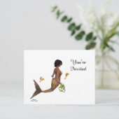 Leuke zeemeermin met zeepaardjes Briefkaart (Staand voorkant)