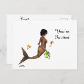 Leuke zeemeermin met zeepaardjes Briefkaart (Voorkant / Achterkant)