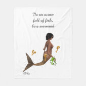 Leuke zeemeermin met zeepaardjes fleece deken (Voorkant)