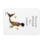 Leuke zeemeermin met zeepaardjes Flexibele fotomag Magneet (Horizontaal)