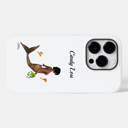 Leuke zeemeermin met zeepaardjes mobiele telefoon  Case-Mate iPhone case (Achterkant (horizontaal))