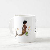 Leuke zeemeermin met zeepaardjes Quote Coffee Mok (Voorkant links)