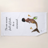 Leuke zeemeermin met zeepaardjes strandlaken (Voorkant)