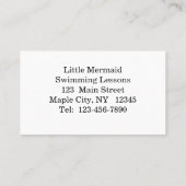 Leuke zeemeermin met zeepaardjes Visitekaartje (Achterkant)