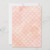 Leuke zeemeermin onder het Zee Zwembad Party Verja Kaart (Achterkant)