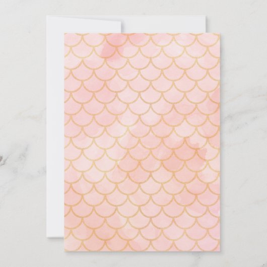 Leuke zeemeermin onder het Zee Zwembad Party Verja Kaart (Achterkant)