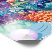 Leuke zeemeermin onder water foto afdruk (Hoek)