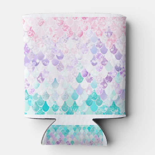 Leuke zeemeermin pastel iriserend, roze, Paarse, B Blikjeskoeler (Achterkant)