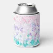 Leuke zeemeermin pastel iriserend, roze, Paarse, B Blikjeskoeler (Blikje Achterkant)