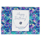 Leuke zeemeermin schalen patroon kleine meisjes ve groot cadeauzakje (Achterkant)