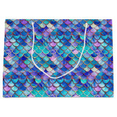 Leuke zeemeermin schalen patroon meisjes verjaarda groot cadeauzakje (Voorkant)