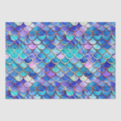 Leuke zeemeermin schalen patroon meisjes verjaarda tissuepapier (Voorkant)