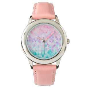 Leuke zeemeermin sieraden, roze, Paarse, Blauwgroe Horloge
