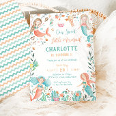 Leuke Zeemeermin Verjaardag Onder het Zee Baby Mei Kaart