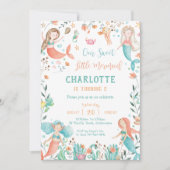 Leuke Zeemeermin Verjaardag Onder het Zee Baby Mei Kaart (Voorkant)