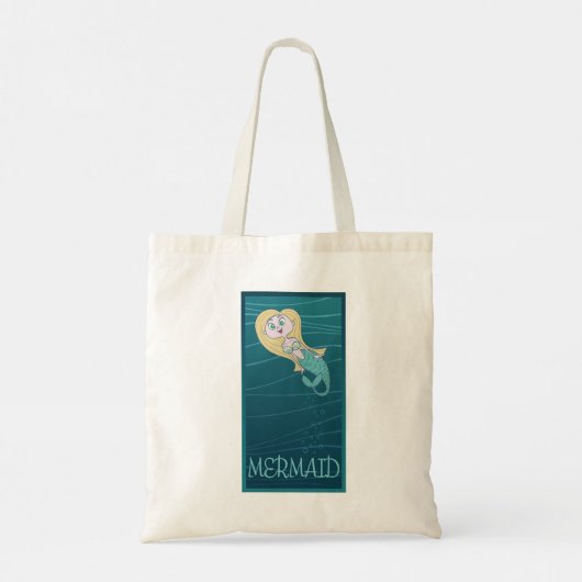 Leuke zeemeermin zwemmen in het Zee Tote Bag (Achterkant)