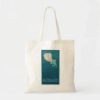 Leuke zeemeermin zwemmen in het Zee Tote Bag