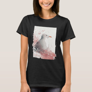 Leuke zeemeeuw japans kersenbloesem Waterverf se T-shirt