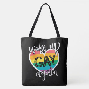 Leuke zelf-ironische Pride Maand Wake Up Gay Tote Bag