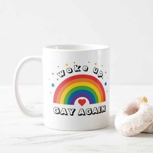 Leuke zelf-ironische Pride Maand | Weer homo wakke Koffiemok (Met donut)