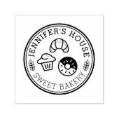 Leuke zelfgemaakte bakkerij gepersonaliseerde Logo Zelfinktende Stempel (Design)
