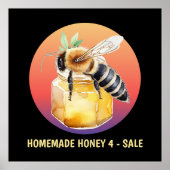 Leuke zelfgemaakte honing Voeg tekst leveranciers Poster (Voorkant)
