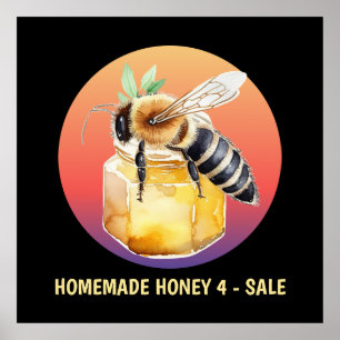 Leuke zelfgemaakte honing Voeg tekst leveranciers Poster