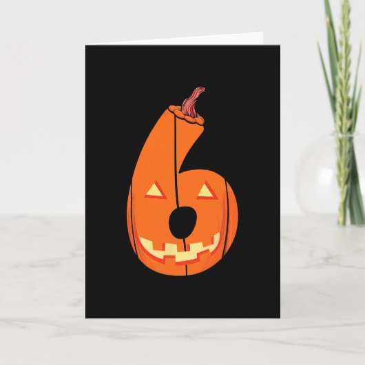 Leuke Zes Zeven 6 7 Meme Design Koppels Halloween Kaart (Voorkant)