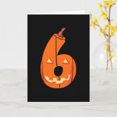 Leuke Zes Zeven 6 7 Meme Design Koppels Halloween Kaart (Gele Bloem)