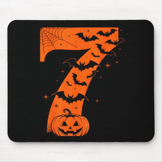 Leuke Zes Zeven 6 7 Meme Design Koppels Halloween Muismat (Voorkant)