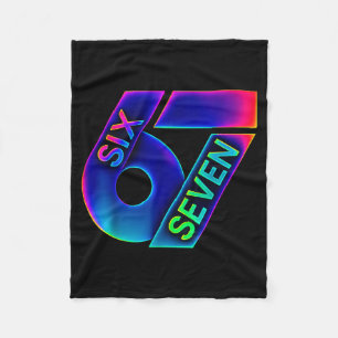 Leuke Zes Zeven 6 7 Meme Kleurrijk Ontwerp Fleece Deken