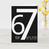Leuke Zes Zeven 6 7 Meme Ontwerp 6 7  Kaart (Gele Bloem)