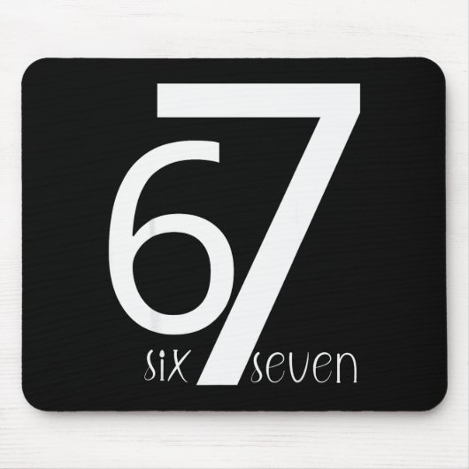 Leuke Zes Zeven 6 7 Meme Ontwerp 6 7  Muismat (Voorkant)