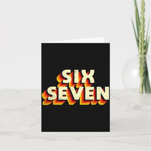 Leuke Zes Zeven 6 7 Meme Ontwerp  Kaart (Voorkant)