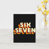 Leuke Zes Zeven 6 7 Meme Ontwerp  Kaart (Gele Bloem)