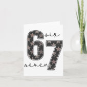 Leuke zes zeven 6 7 Meme-ontwerp  Kaart (Voorkant)