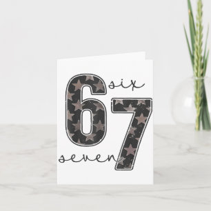 Leuke zes zeven 6 7 Meme-ontwerp  Kaart