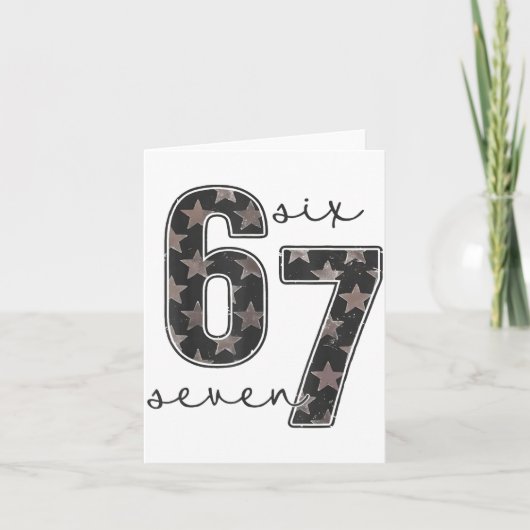 Leuke zes zeven 6 7 Meme-ontwerp  Kaart (Voorkant)