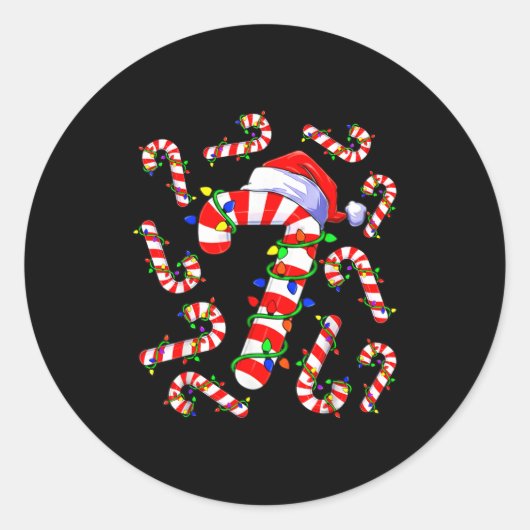Leuke zes zeven 6 7 Meme ontwerp Kerstkoppels Ca Ronde Sticker (Voorkant)