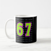 Leuke Zes Zeven 6 7 Meme Ontwerp  Koffiemok (Links)