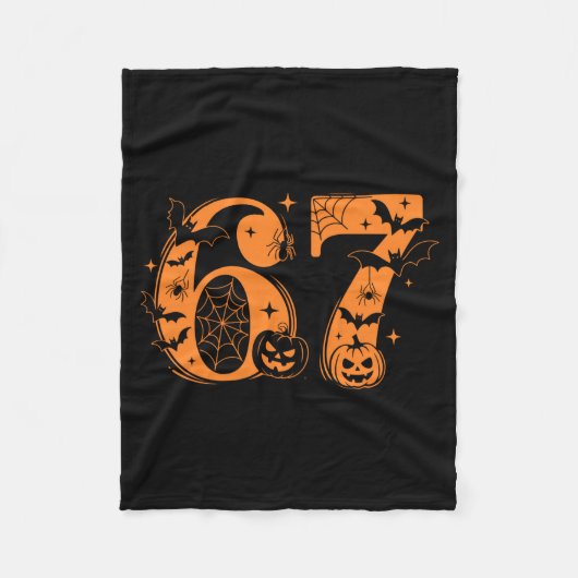 Leuke Zes Zeven 6 7 Meme Ontwerp Koppels Halloween Fleece Deken (Voorkant)