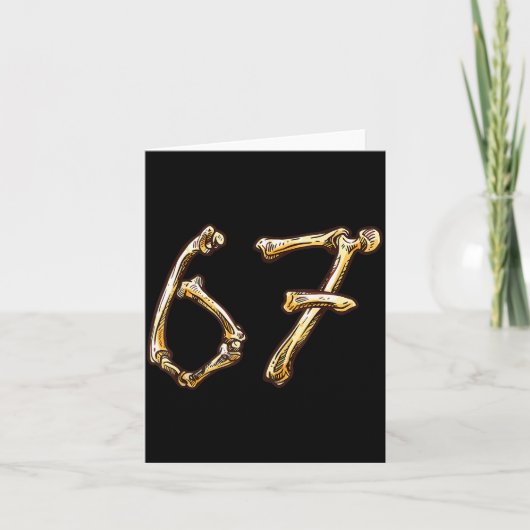 Leuke Zes Zeven 6 7 Meme Ontwerp Koppels Halloween Kaart (Voorkant)